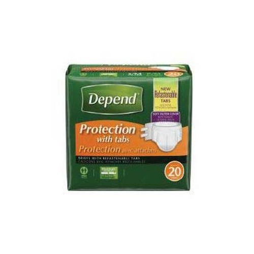 KIMBERLY CLARK Depends Protection Brief with 4 Tabs Large 35" 49