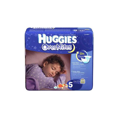 KIMBERLY CLARK HUGGIES Overnite Diapers, Step 5, Jumbo Pack - 6940684 ...