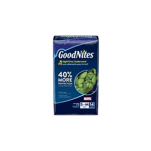 KIMBERLY CLARK GOODNITES Youth Pants, Small/Medium Boy, Jumbo Pack