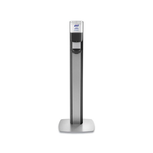 PURELL MESSENGER ES8 Silver Panel Floor Stand with Dispenser - Floor Stand - Graphite, Silver PURELL MESSENGER ES8 Silver Panel Floor Stand with Dispenser - Floor Stand - Graphite, Silver