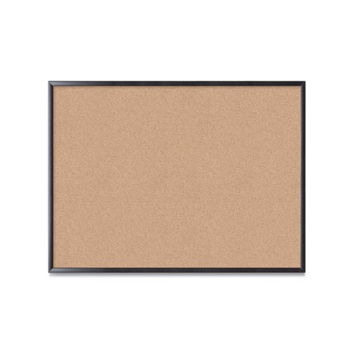 U Brands Kork-Pinnwand – 51x41 Cm, Schwarz-grauer Rahmen, Inkl. 2 Nadeln, Für Büro & Zuhause
