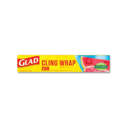 Glad Cling N Seal Plastic Food Wrap - 200 sq ft