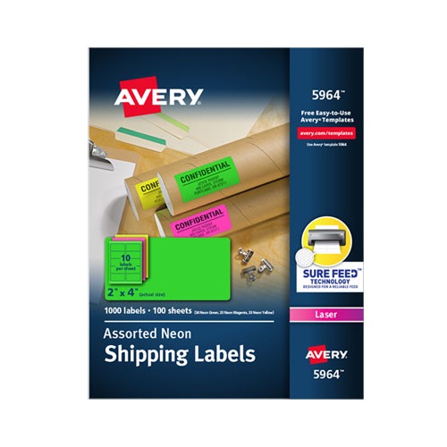 Avery High-Visibility Permanent Laser ID Labels - AVE5964 - Shoplet.com