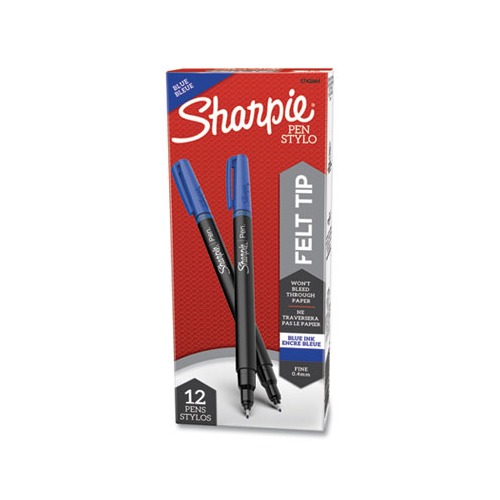  SHARPIE Felt Tip Pens, Fine Point (0.4mm), Black, 12 Count :  Permanent Markers : Office Products