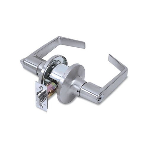 Light Duty Commercial Entry Lever Lockset, Satin Chrome Finish Light Duty Commercial Entry Lever Lockset, Satin Chrome Finish