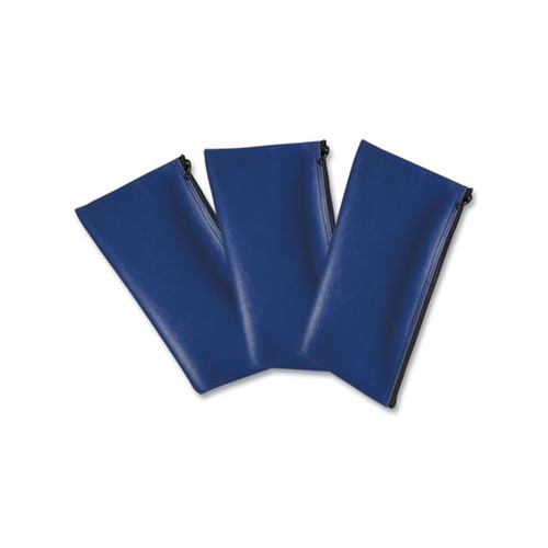Multipurpose Zipper Deposit Bags, Polyester, 11.3 x 6.3, Blue, 3/Pack Multipurpose Zipper Deposit Bags, Polyester, 11.3 x 6.3, Blue, 3/Pack