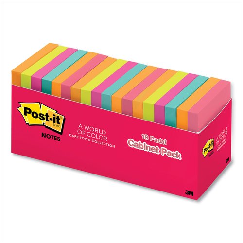 Post-it Original Pads in Poptimistic Colors - MMM65418CTCP - Shoplet.com