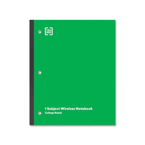 Tru Red Wireless One-Subject Notebook - TUD24423025 - Shoplet.com