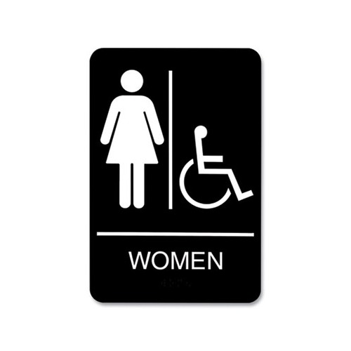 Headline Signs ADA Sign Women/Wheelchair Accessible Tactile Symbol ...
