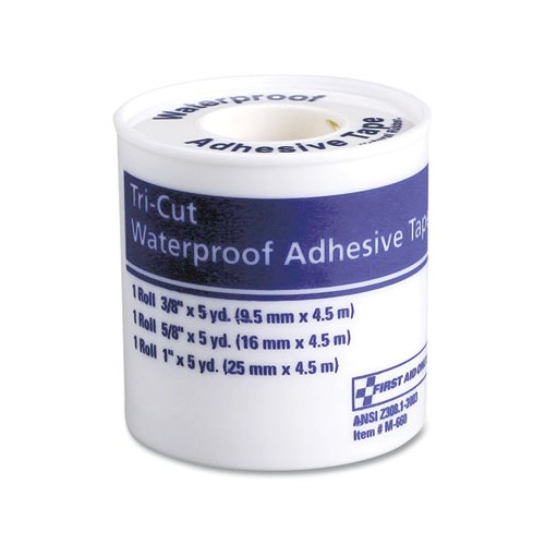 Tri-Cut Waterproof-Adhesive Medical Tape with Dispenser, Tri-Cut Width (0.38 Tri-Cut Waterproof-Adhesive Medical Tape with Dispenser, Tri-Cut Width (0.38