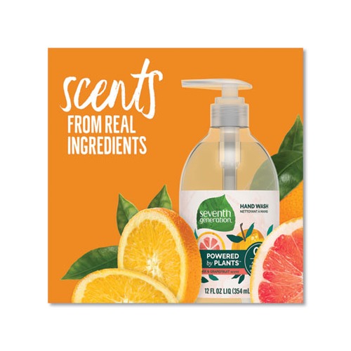 Seventh Generation Hand Wash, Natural, Mandarin Orange & Grapefruit Scent - 12 fl oz liq