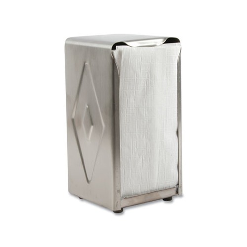 Choice Stainless Steel Tall-Fold Two-Sided Tabletop Napkin Dispenser