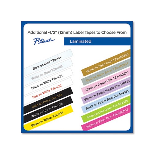 TZe Standard Adhesive Laminated Labeling Tape by Brother P-Touch® BRTTZE335