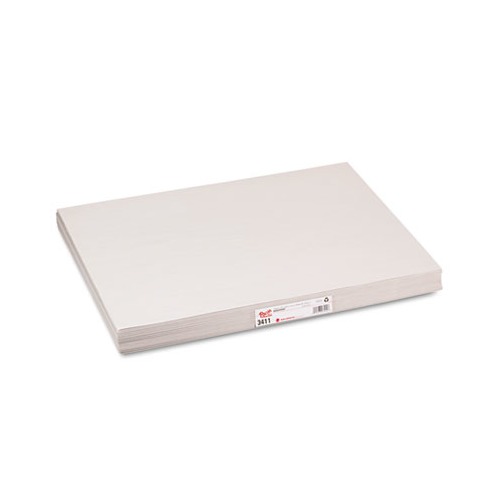 Pacon 3409 White Newsprint 30#-12 X 18 White 500 Sheets/REAM--CASE OF 5 REAMS