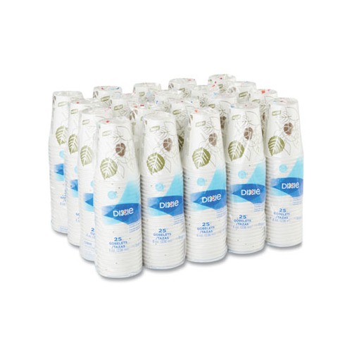 でーひー DXE2338WS - Dixie® Pathways Paper Hot Cups, 8 oz, White/Brown,