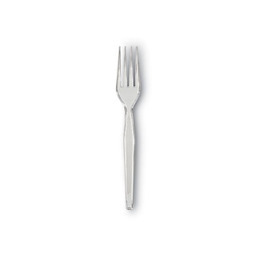 Dixie Heavyweight Plastic Forks, Clear, Pack of 1000