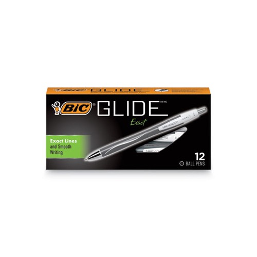 BIC Glide Exact Retractable Ball Point Pen, Fine Point (0.7 mm