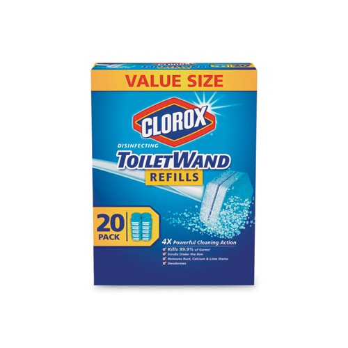Disinfecting ToiletWand Refill Heads, Blue/White, 20/Pack