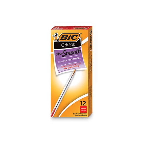 BIC Cristal Xtra Smooth Ballpoint Pen - BICMS11BK 