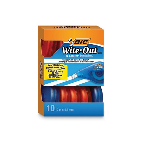 BIC Wite-Out EZ Correct Correction Tape Value Pack - BICWOTAP10 