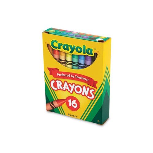 Crayola Short Colored Pencils Hinged Top Box with Sharpener