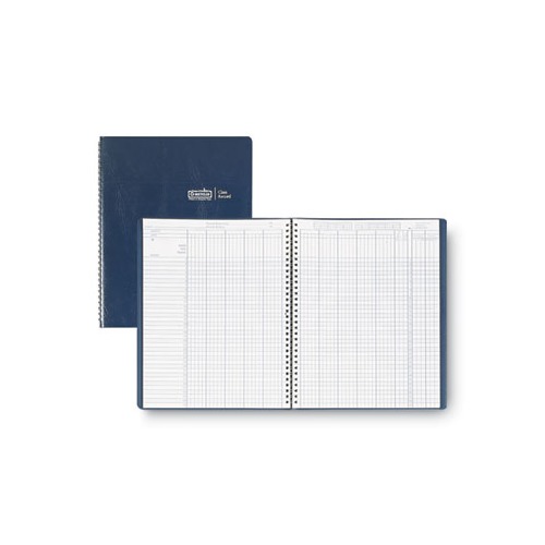 Recycled Lesson Plan Book, Weekly, Two-Page Spread (Eight Classes), 11 x 8.5, Blue Cover