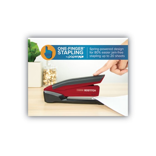 Desktop Stapler 20-Sheet Capacity Red - PaperPro InPower