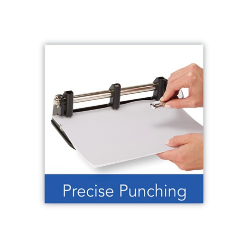Swingline 2-7 Hole Punch, Adjustable, Heavy Duty Hole Puncher, 40 Sheet  Punch Capacity, Chrome/Black/Woodgrain (74400)