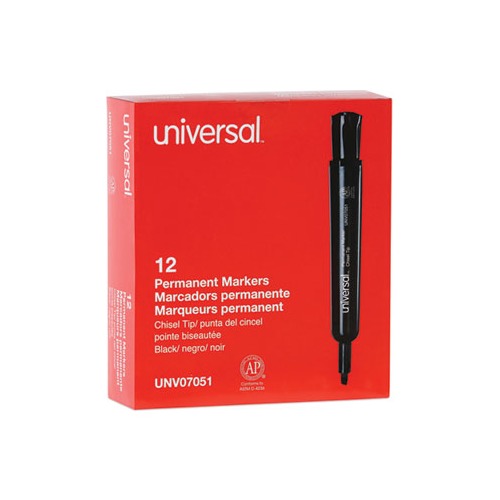 Universal Chisel Tip Permanent Marker - UNV07051 - Shoplet.com