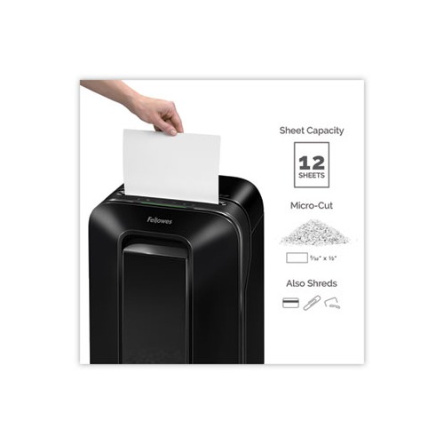 FELLOWES - Paper Shredders; Shredder Type: 11-Sheet Cross Cut Paper Shredder;  Shredder Style: Manual; Maximum Shredding Capacity: 11; Shredding Speed: 8  ft/min; Reversible: Yes; Cut Style: Cross-Cut; Overall Width: 13.63 in;  Overall