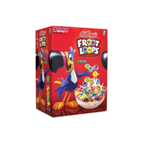 Froot Loops Cereal, Multi-Grain, Sweetened - 2 bags, 43.6 oz