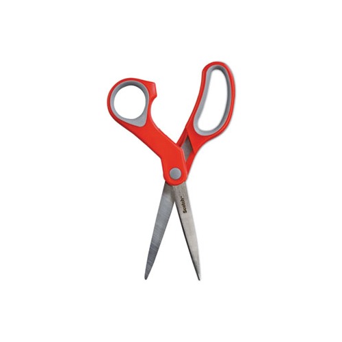 Scotch 7 Precision Scissors, Stainless Steel, Grey and Red, Comfort Grip 