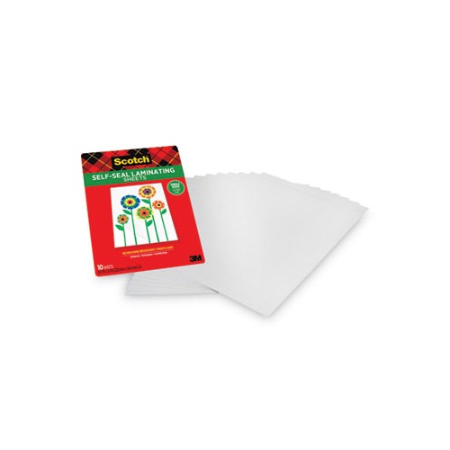 Laminating Sheets (9 x 12, 50 Sheets, Glossy) - Self Laminating Sheets  for 8.5 x 11 Items, Clear Contact Paper, Adhesive Cold Laminate Sheets