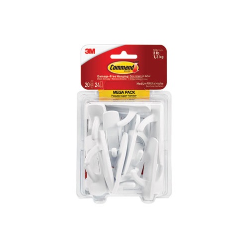 3M MMM17002MPES General Purpose Mega Hooks Small - Pack of 24