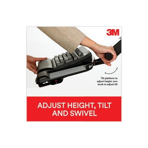 3m Sit/Stand Easy Adjust Keyboard Tray - MMMAKT180LE - Shoplet.com