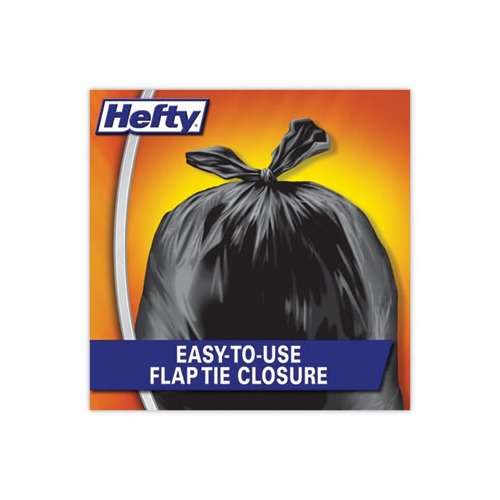 Hefty Easy Flap 40-Count 30-Gallon Black Large Trash Bag