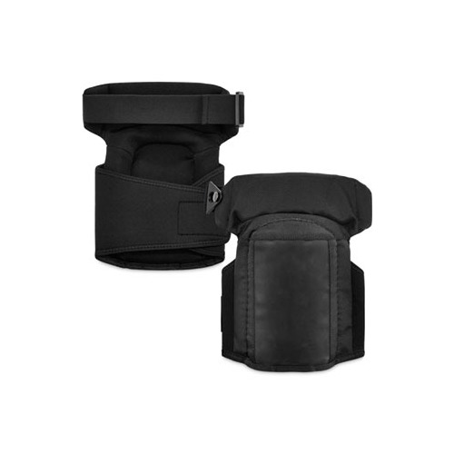 ProFlex 450 Hinged Slip Resistant Gel Knee Pads, Soft Cap, Hook and Loop Closure, Black, Pair, Ships in 1-3 Business Days
