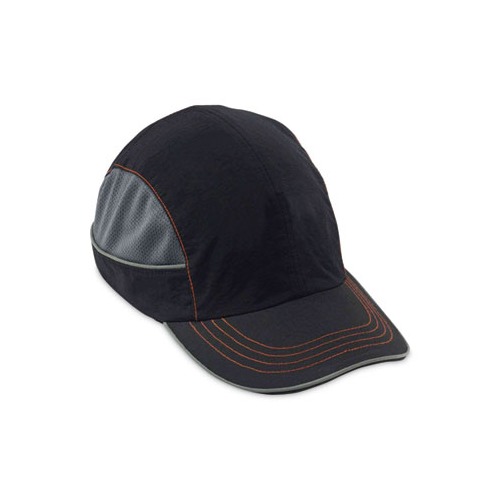 Skullerz 8950XL XL Bump Cap Hat, Short Brim, Black, Ships in 1-3 Business Days