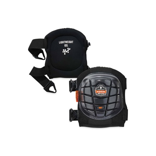 ProFlex 357 Lightweight Gel Knee Pads, Short Cap, Buckle Closure, One Size Fits Most, Black, Pair, Ships in 1-3 Business Days ProFlex 357 Lightweight Gel Knee Pads, Short Cap, Buckle Closure, One Size Fits Most, Black, Pair, Ships in 1-3 Business Days