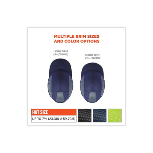 Skullerz 8960 Bump Cap with LED Lighting, Short Brim, Lime Green, Ships in 1-3 Business Days