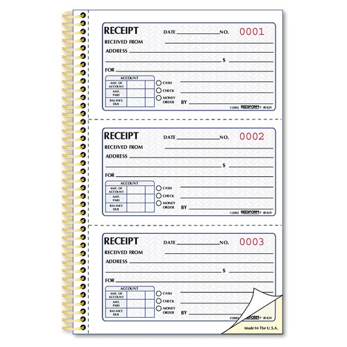 Rediform Gold Standard Money Receipt Book - RED8L829 - Shoplet.com