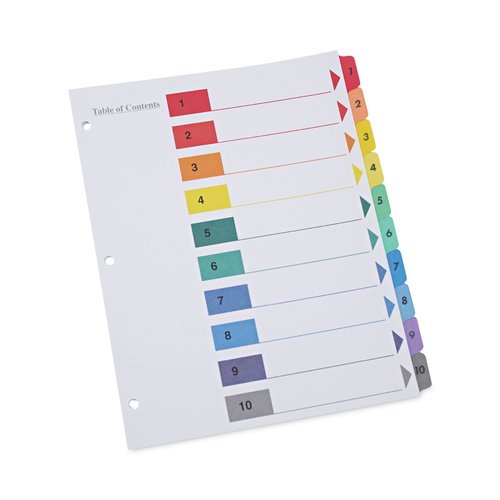 Universal Deluxe Table of Contents Dividers for Printers