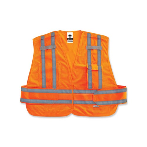 GloWear 8244PSV Class 2 Expandable Public Safety Hook and Loop Vest, Polyester, 3XL Plus, Orange, Ships in 1-3 Business Days GloWear 8244PSV Class 2 Expandable Public Safety Hook and Loop Vest, Polyester, 3XL Plus, Orange, Ships in 1-3 Business Days