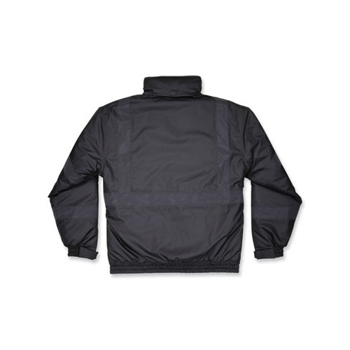 GloWear 8377EV Non-Certified Hi-Vis Quilted Bomber Jacket, Black, Large, Ships in 1-3 Business Days