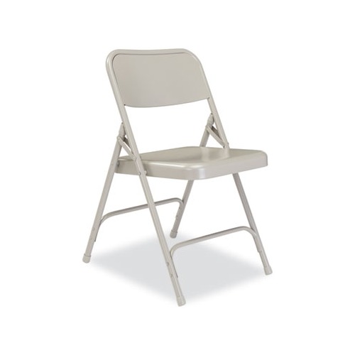 200 Series Premium All-Steel Double Hinge Folding Chair, Supports 500 lb, 17.25