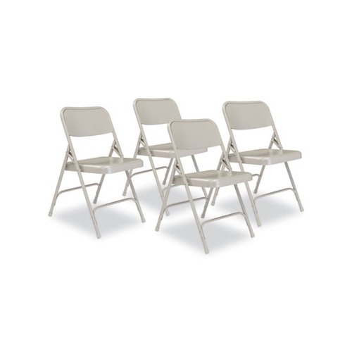 200 Series Premium All-Steel Double Hinge Folding Chair, Supports 500 lb, 17.25