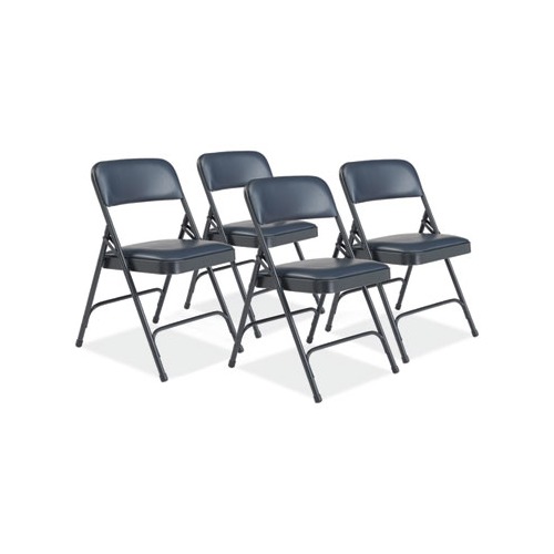 1200 Series Vinyl Dual-Hinge Folding Chair, Supports 500 lb, 17.75