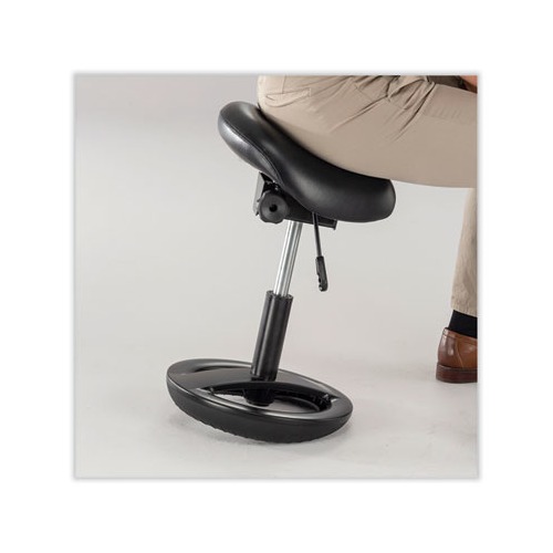 Twixt Sitting-Height Saddle Seat Stool, Backless, Max 300lb, 19
