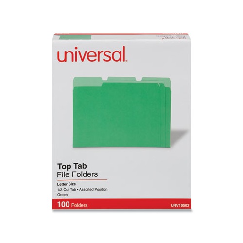 Universal Deluxe Colored Top Tab File Folders - UNV10502 - Shoplet.com