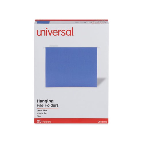 UNV14116 Hanging File Folders - Letter Size, 11 Pt. Stock, Blue, Box Of 25 - View #9